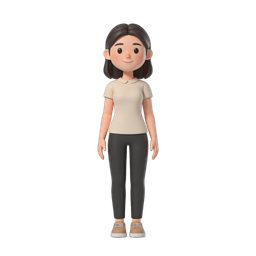 Charming Female Character Icon for Avatars & UI