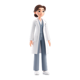 Friendly Female Doctor Icon for Medical Applications