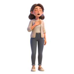Emotional Female Figure Icon for Wellness Themes