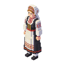 Female Folk Dancer Icon: Celebrate Culture and Art