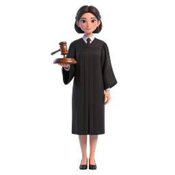 Female Judge Icon - 3D Animated Legal Professional