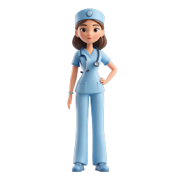 Female Nurse Character - 3D Medical Professional Illustration