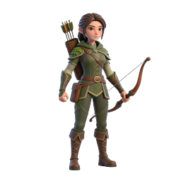 Female Ranger Archer 3D Character Icon