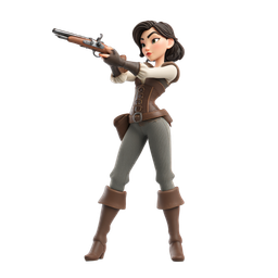 Dynamic Female Warrior Icon for Adventure Themes