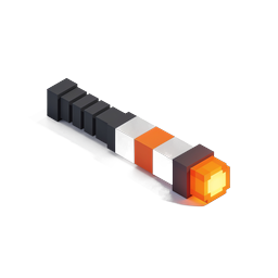 Fiber Optic Cable Connector Icon - Isometric 3D