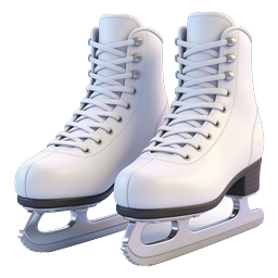 Icône de patins à glace - Illustration sportive 3D premium