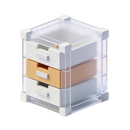 Modern Isometric Filing Cabinet Icon | 3D Storage Design