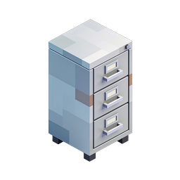 Isometric Filing Cabinet Office Storage Icon
