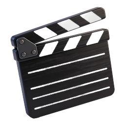 3D Film Clapperboard Icon | Cinema & Movie Production