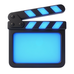Film Clapperboard Icon - 3D Cinema Slate Design