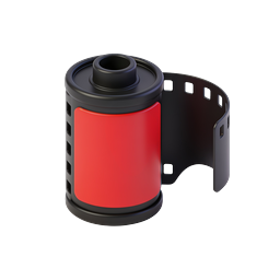 Classic Film Canister Icon - 35mm Movie Reel