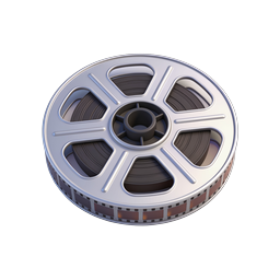 Icono de carrete de película vintage | Carrete de cine 3D