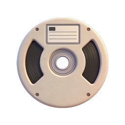 Vintage Film Reel Icon | Classic Cinema Spool Design
