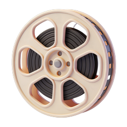 3D-Filmspulen-Icon - Kino & Filmproduktion