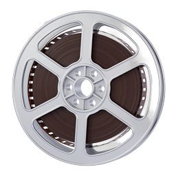 Realistic 3D Film Reel Cinema Icon
