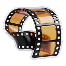 3D Film Strip Cinema Icon | Movie Reel Graphic