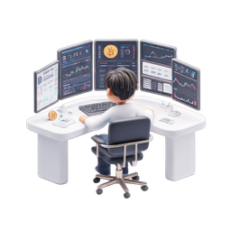 Financial Dashboard Icon for Trading and Analysis