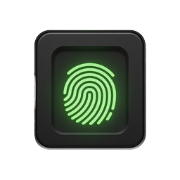 Realistic Fingerprint Scanner Icon | Biometric Security