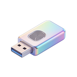 Fingerprint USB Drive Icon - Secure Biometric Storage