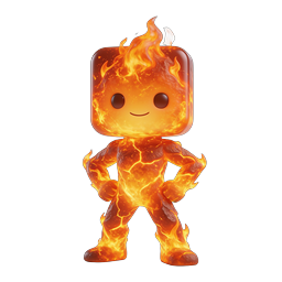 ファイアマグマキャラクターアイコン - 可愛いチビ火属性フィギュア