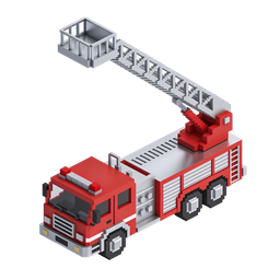 Vibrant Fire Truck Icon for Emergency Services