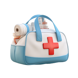 First Aid Medical Bag Icon - 3D Realistic Healthcare
