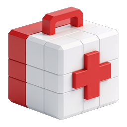 First Aid Box 3D Icon - Medical Emergency Kit
