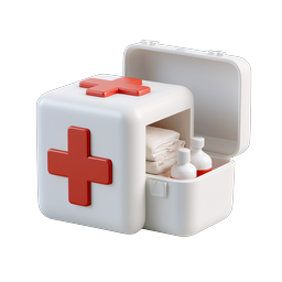 First Aid Kit Medical Emergency Icon | 3D Render