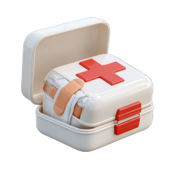 First Aid Kit Icon - 3D Medical Emergency Box Illustration