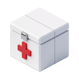 Ícone de Kit de Primeiros Socorros | Ilustração 3D de Caixa Médica