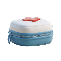 First Aid Kit Medical Emergency Icon - 3D Realistic Style