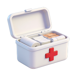 First Aid Kit 3D Medical Emergency Icon