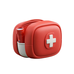 First Aid Kit Medical Emergency Icon | 3D Clay Style