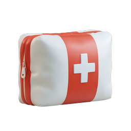 First Aid Kit Icon - 3D Medical Emergency Bag