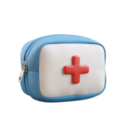 First Aid Kit Icon - 3D Medical Emergency Symbol