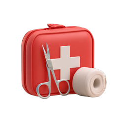 First Aid Kit 3D Icon - Medical Emergency Supplies