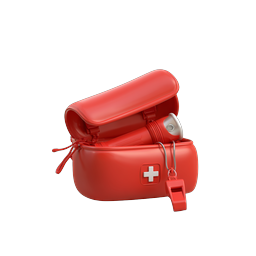 First Aid Kit Medical Emergency Icon - 3D Clay Style