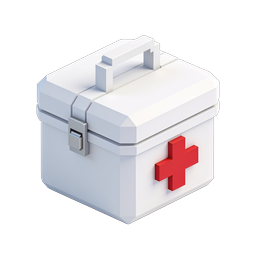 First Aid Kit 3D Icon - Medical Emergency Box