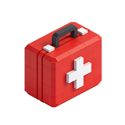 3D Isometric First Aid Kit Icon - Medical Box