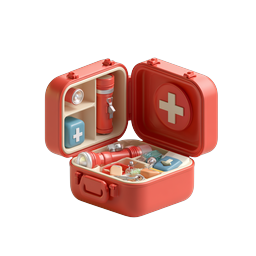 First Aid Kit Medical Emergency Icon | 3D Clay Style