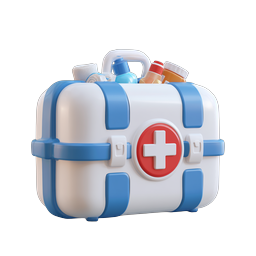 First Aid Kit Icon - 3D Clay Medical Emergency Box