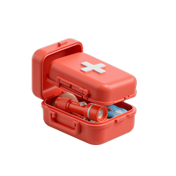 First Aid Kit Icon - Emergency Medical Box 3D