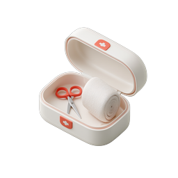 First Aid Kit Medical Icon - 3D Rendered Healthcare Symbol