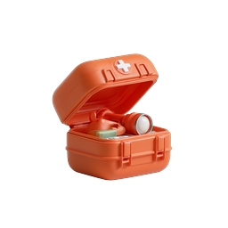3D First Aid Kit Icon - Emergency Medical Box