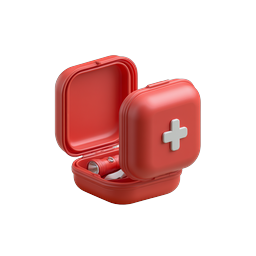 First Aid Kit Icon - 3D Medical Emergency Box