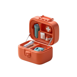 Icona kit di pronto soccorso e scatola di emergenza medica