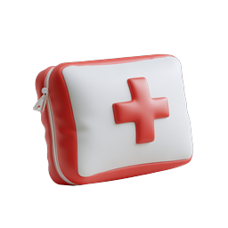First Aid Kit Icon - 3D Medical Emergency Symbol