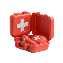 First Aid Kit 3D Icon - Emergency Medical Supplies