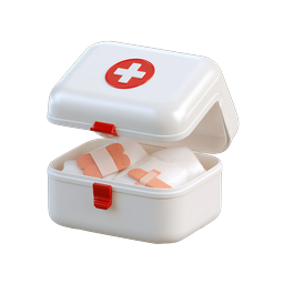 First Aid Kit Icon - 3D Medical Emergency Box