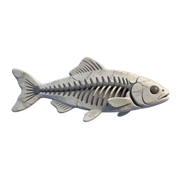 Fish Skeleton Icon | Realistic 3D Bone Structure Design